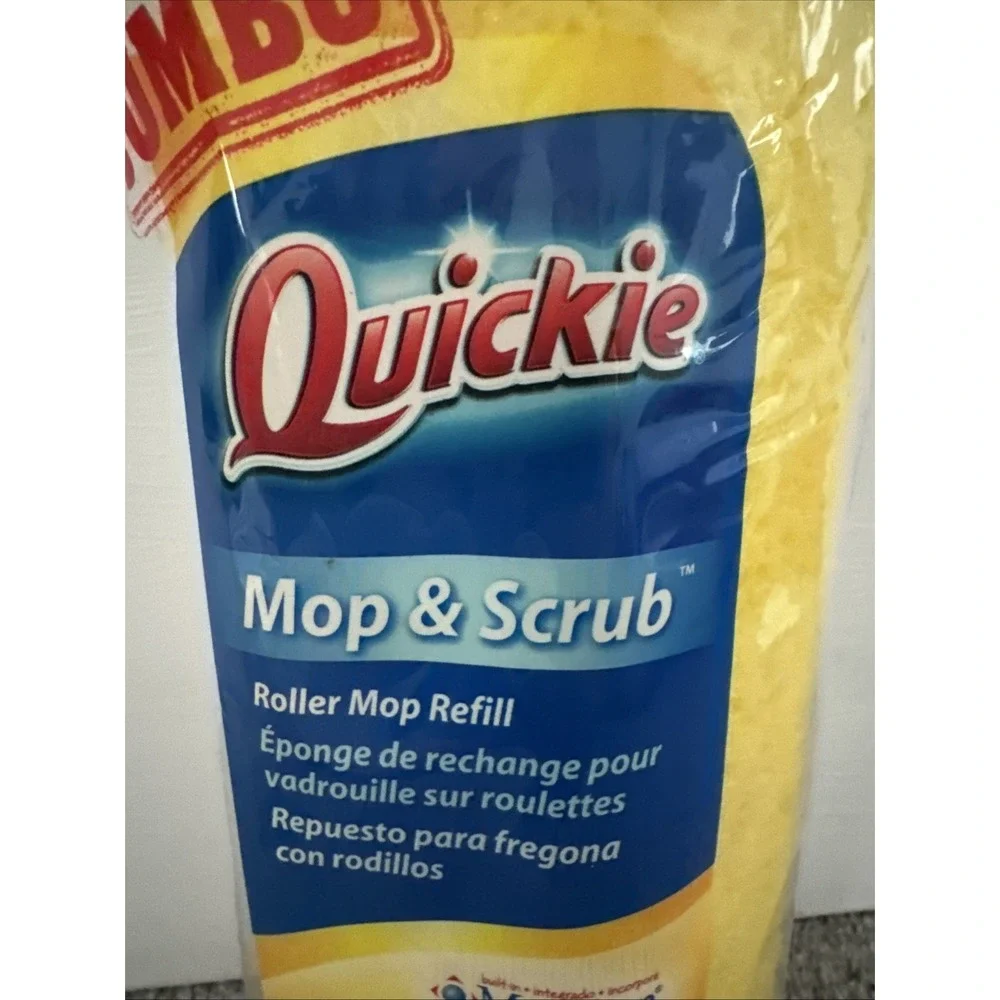 Quickie Jumbo Mop & Scrub Roller Mop Refill Type P Fits Quickie Mop #055/#055B